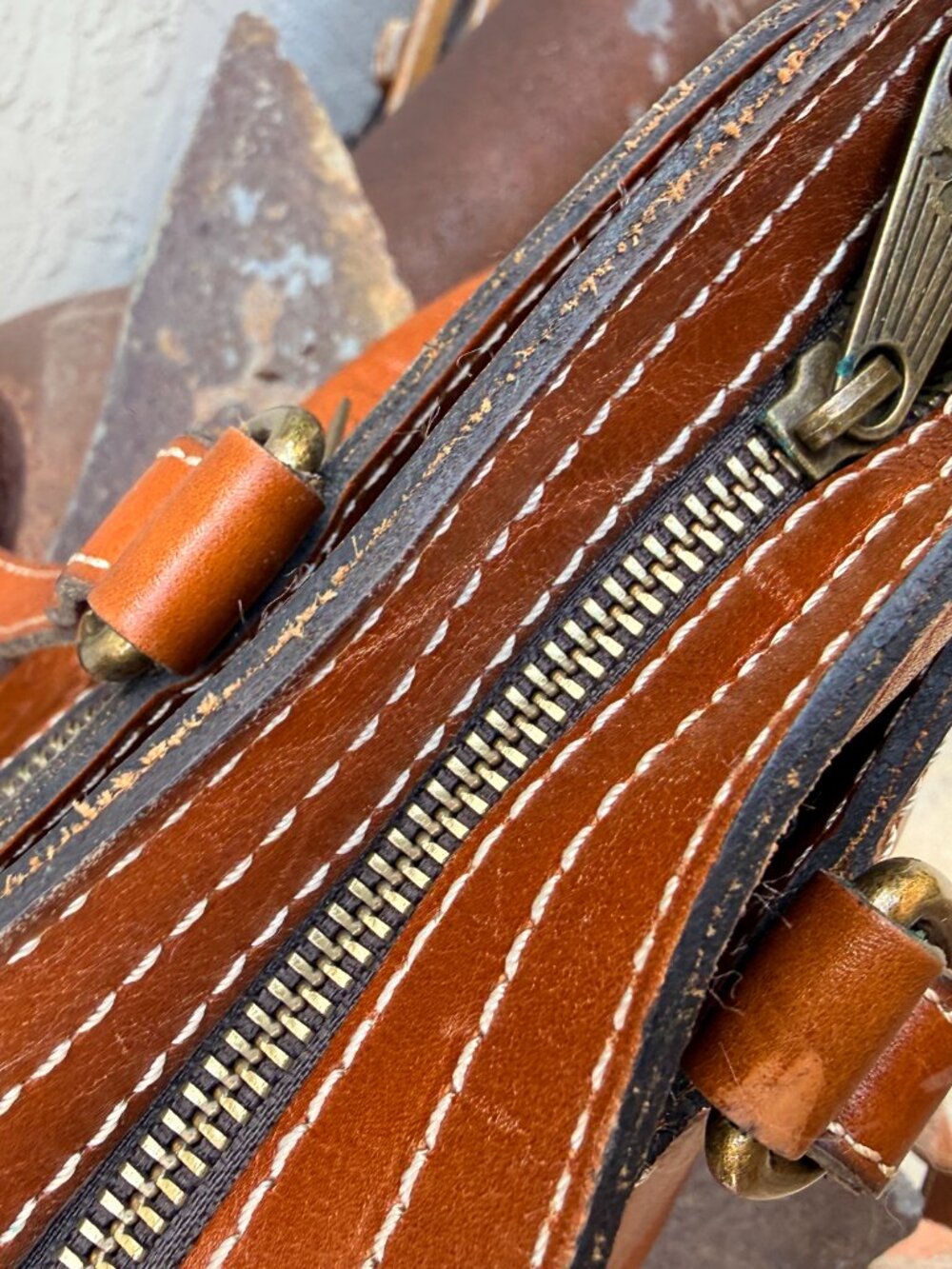 Brown Tooled Leather Shoulder Bag Patricia Nash - Picture 8 of 9